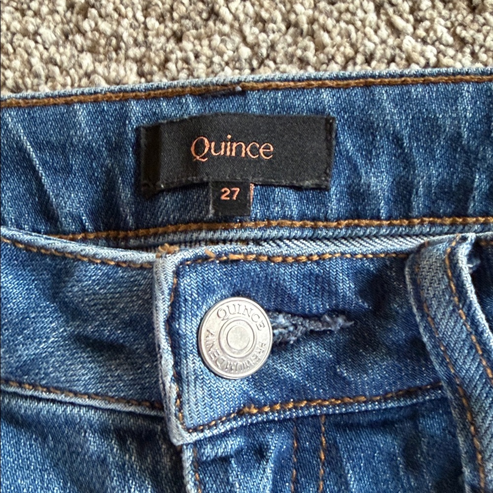 Quince Bella stretch Relaxed Straight Leg Jeans size 27 - Picture 4 of 5